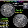 Image 1 : ***Auction Highlight*** 1898-s Morgan Dollar $1 Graded Select Unc PL By USCG (fc)