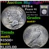 Image 1 : ***Auction Highlight*** 1928-s Peace Dollar $1 Graded Choice+ Unc By USCG (fc)