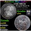 ***Auction Highlight*** 1796 BB-61 Draped Bust Dollar $1 Graded xf+ By USCG (fc)