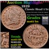 Image 1 : ***Auction Highlight*** 1829 Classic Head half cent 1/2c Graded Unc+ BN By USCG (fc)