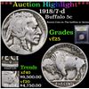Image 1 : ***Auction Highlight*** 1918/7-d Buffalo Nickel 5c Graded vf+ By USCG (fc)
