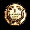Image 7 : ***Auction Highlight*** 1873 OPEN 3 Breen-6090 Gold Dollar $1 Grades Select Unc PL (fc)