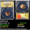 ANACS 1970-d Lincoln Cent 1c Graded ms60 rd By ANACS