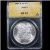 Image 2 : ANACS 1885-p Morgan Dollar $1 Graded ms62 By ANACS