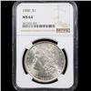 Image 2 : NGC 1900-p Morgan Dollar $1 Graded ms64 By NGC