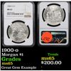 Image 1 : NGC 1900-o Morgan Dollar $1 Graded ms65 By NGC