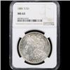 Image 2 : NGC 1881-s Morgan Dollar $1 Graded ms63 By NGC