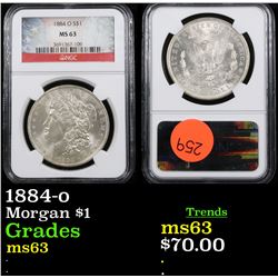NGC 1884-o Morgan Dollar $1 Graded ms63 By NGC