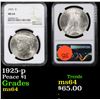 Image 1 : NGC 1925-p Peace Dollar $1 Graded ms64 By NGC