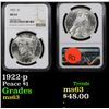 Image 1 : NGC 1922-p Peace Dollar $1 Graded ms63 By NGC