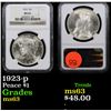 Image 1 : NGC 1923-p Peace Dollar $1 Graded ms63 By NGC