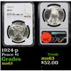 Image 1 : NGC 1924-p Peace Dollar $1 Graded ms63 By NGC