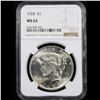 Image 2 : NGC 1924-p Peace Dollar $1 Graded ms63 By NGC