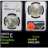 Image 1 : NGC 1923-p Peace Dollar $1 Graded ms64 By NGC