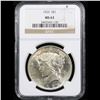 Image 2 : NGC 1923-p Peace Dollar $1 Graded ms63 By NGC