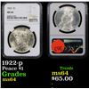 Image 1 : NGC 1922-p Peace Dollar $1 Graded ms64 By NGC