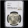 Image 2 : 1922-p Peace Dollar $1 Graded ms63 By NGC