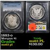 Image 1 : PCGS 1883-o Morgan Dollar $1 Graded ms63 pl By PCGS