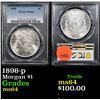 Image 1 : PCGS 1896-p Morgan Dollar $1 Graded ms64 By PCGS