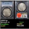 Image 1 : PCGS 1882-p Morgan Dollar $1 Graded ms63 By PCGS