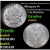 Image 1 : 1887/18-7-p Rainbow Toned vam 11 Morgan Dollar $1 Grades Select+ Unc