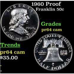 1960 Proof Franklin Half Dollar 50c Grades Choice Proof Cameo