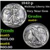 Image 1 : 1942-p Walking Liberty Half Dollar 50c Grades Choice+ Unc