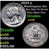 Image 1 : 1932-s Washington Quarter 25c Grades Choice AU/BU Slider