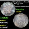 Image 1 : 1888-p Rainbow Toned Morgan Dollar $1 Grades Select+ Unc