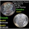 Image 1 : 1904-o Rainbow Toned Morgan Dollar $1 Grades Select+ Unc
