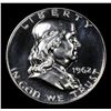 Image 2 : 1962 Proof Franklin Half Dollar 50c Grades Choice+ Proof