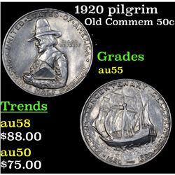 1920 pilgrim Old Commem Half Dollar 50c Grades Choice AU