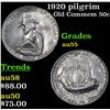 Image 1 : 1920 pilgrim Old Commem Half Dollar 50c Grades Choice AU