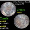 Image 1 : 1897-p Rainbow Toned Morgan Dollar $1 Grades Select+ Unc