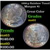 Image 1 : 1886-p RAinbow Toned Morgan Dollar $1 Grades Select Unc