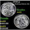 Image 1 : 1946-p Walking Liberty Half Dollar 50c Grades GEM+ Unc
