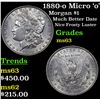 Image 1 : 1880-o Micro 'o' Morgan Dollar $1 Grades Select Unc