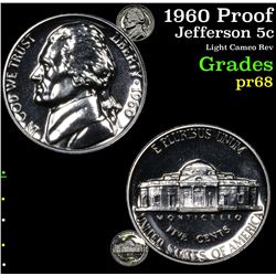 1960 Proof Jefferson Nickel 5c Grades GEM++ Proof