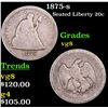 Image 1 : 1875-s Twenty Cent Piece 20c Grades vg, very good