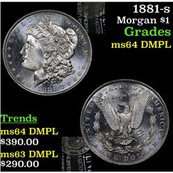 1881-s Morgan Dollar $1 Grades Choice Unc DMPL