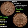Image 1 : 1880 Indian Cent 1c Grades Choice AU/BU Slider