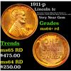 Image 1 : 1911-p Lincoln Cent 1c Grades Choice+ Unc RD