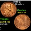 Image 1 : 1930-p Lincoln Cent 1c Grades Select+ Unc RD