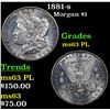 Image 1 : 1881-s Morgan Dollar $1 Grades Select Unc PL