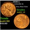 Image 1 : 1936-s Lincoln Cent 1c Grades Choice+ Unc RD