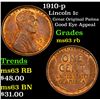 Image 1 : 1910-p Lincoln Cent 1c Grades Select Unc RB