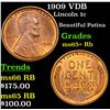Image 1 : 1909 VDB Lincoln Cent 1c Grades Gem+ Unc RB