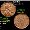 Image 1 : 1932-p Lincoln Cent 1c Grades Select Unc BN