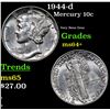 Image 1 : 1944-p Mercury Dime 10c Grades Choice+ Unc