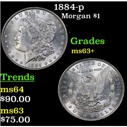 1884-p Morgan Dollar $1 Grades Select+ Unc